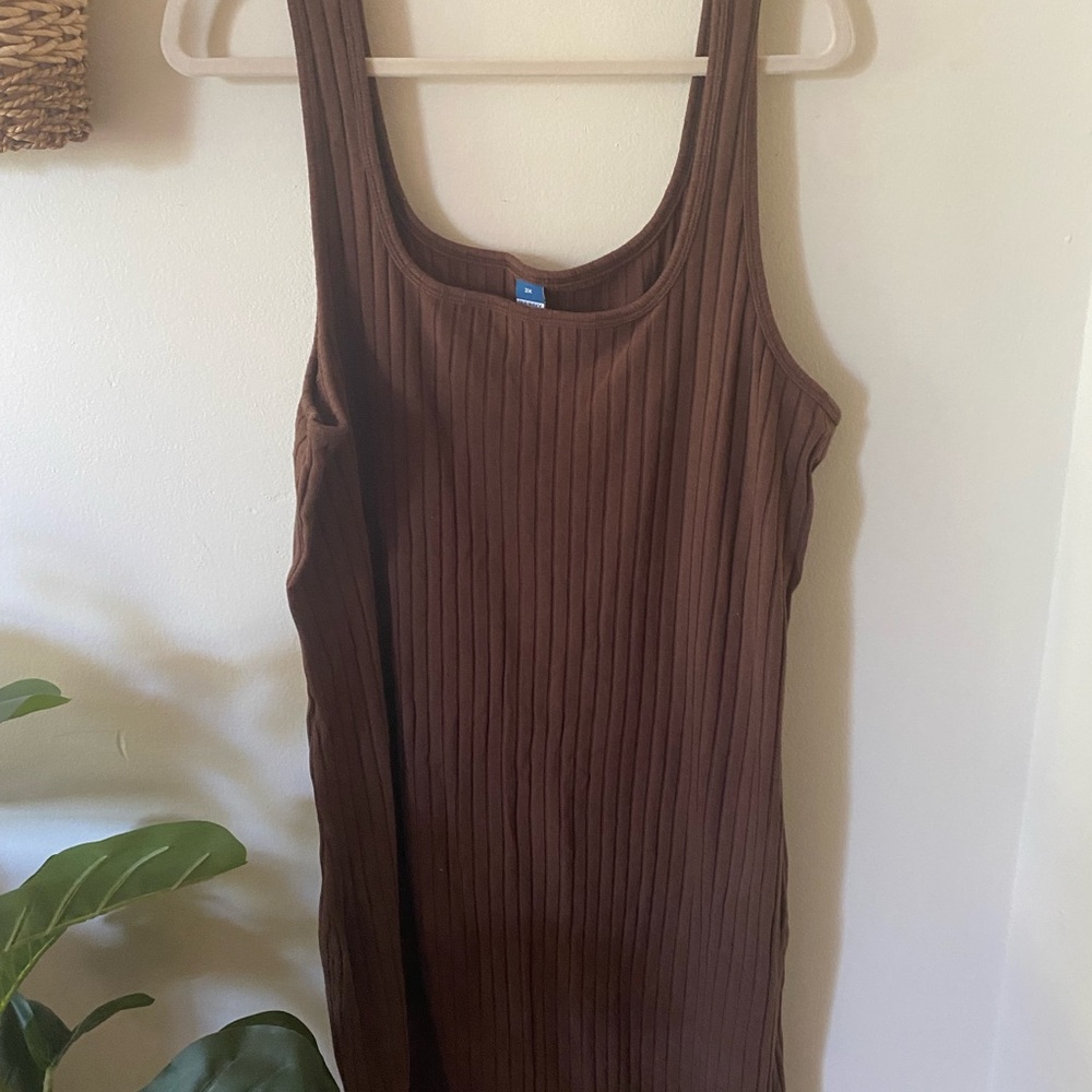 Old Navy Chocolate Ribbed Dress
